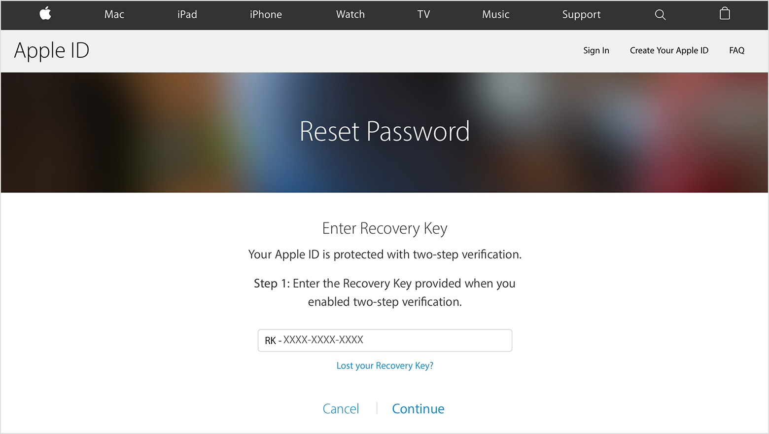 reset the apple id on my mac for the operating system